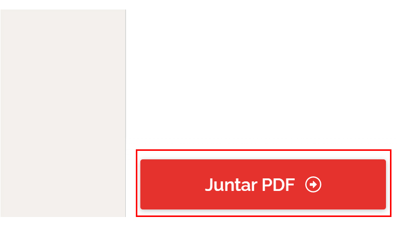 Haga clic en unirse a PDF para procesar