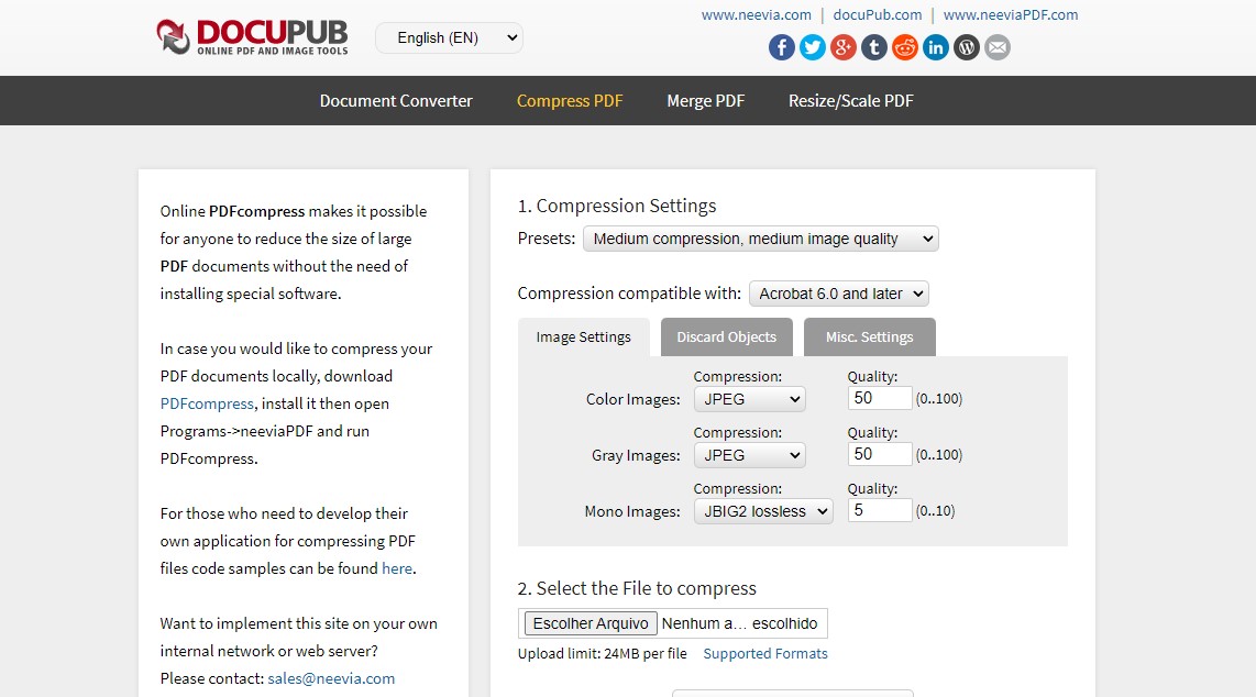 DocuPub: comprimir PDF es fácil con estos servicios online