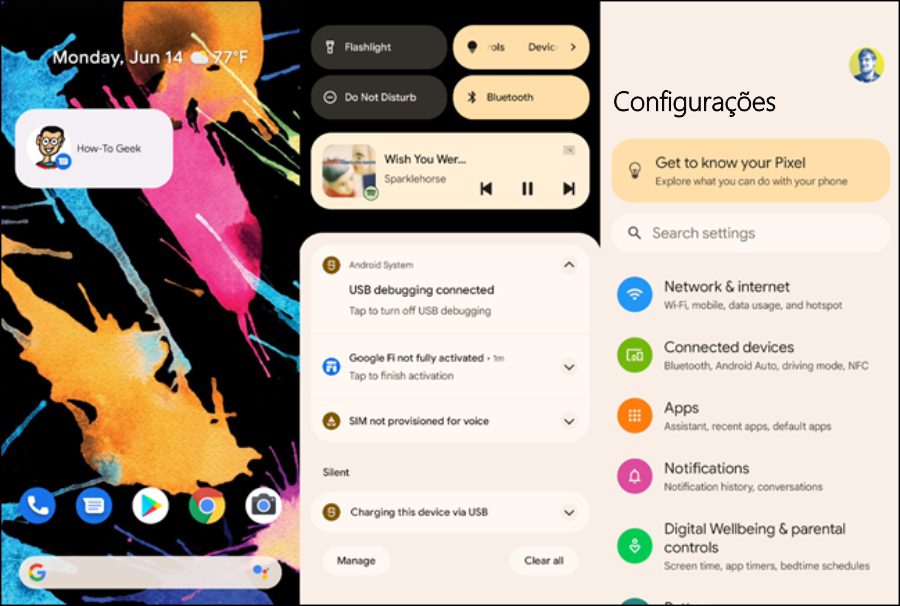 Imagen que muestra un tema de Android 12