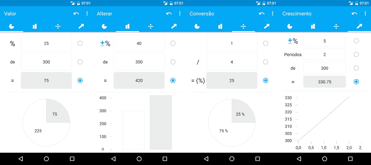 Capturas de pantalla de la aplicación Calculadora de porcentaje de Appovo - Aplicaciones de calculadora de porcentaje