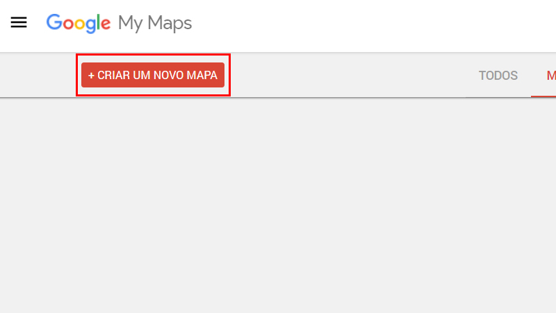 haga clic en Crear un mapa nuevo en Mis mapas