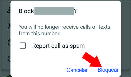Cómo bloquear llamadas en Android 9