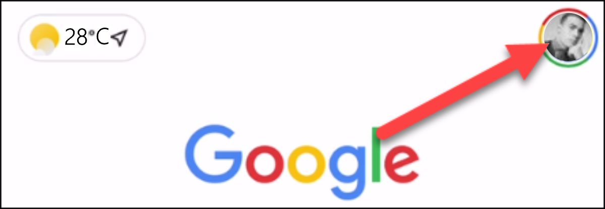 Imagen que muestra el icono de usuario que se seleccionará en Google
