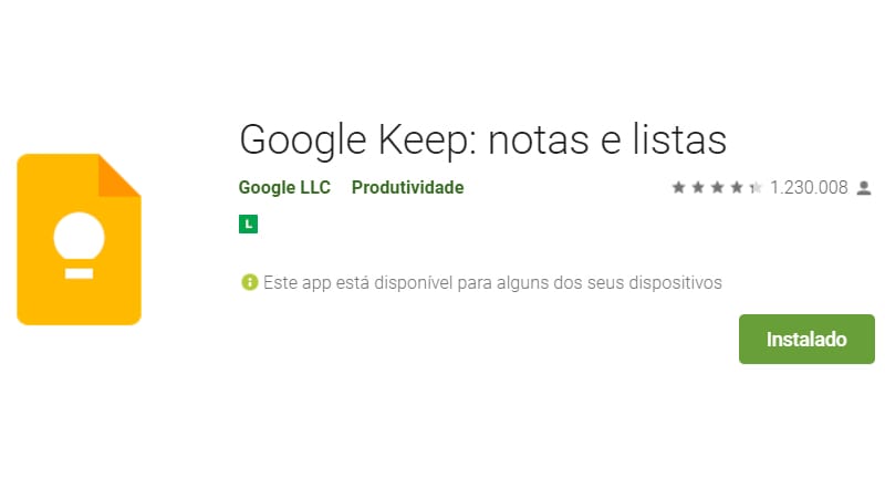 Google Keep es la aplicación de notas de Google