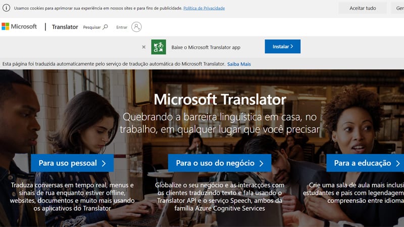 El traductor de Microsoft es una buena alternativa de traductor online